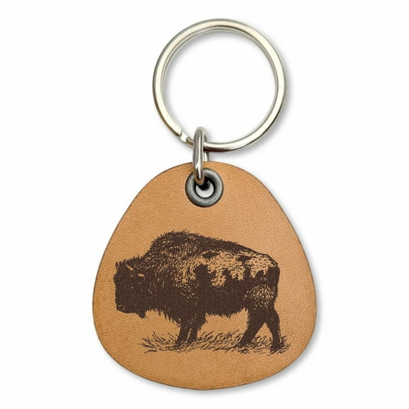 ForLeatherMore - Buffalo - Genuine Leather Keychain - On the Farm Collection