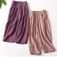 thumbnail image 5 of FYDUU Boy's Summer Ice Silk Pants Lightweight Wide Leg Trousers Kids Loose Fit Casual Bottoms Stylish Trousers 13-14 Years, 5 of 5