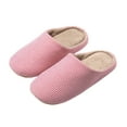 thumbnail image 7 of CHUMUD Women's Cozy Winter Slippers with Striped Textured Upper and Plush Fleece Lining, Memory Foam Insole, Snug Fit Home Shoes, Size up for Comfort, 7 of 7