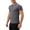 Grey, variant on Men Tshirts V Neck , Men Clothing , Performance Running Crew Neck Athletic Workout Top Short Sleeve Sport Shirt Wicking Breathable for Men