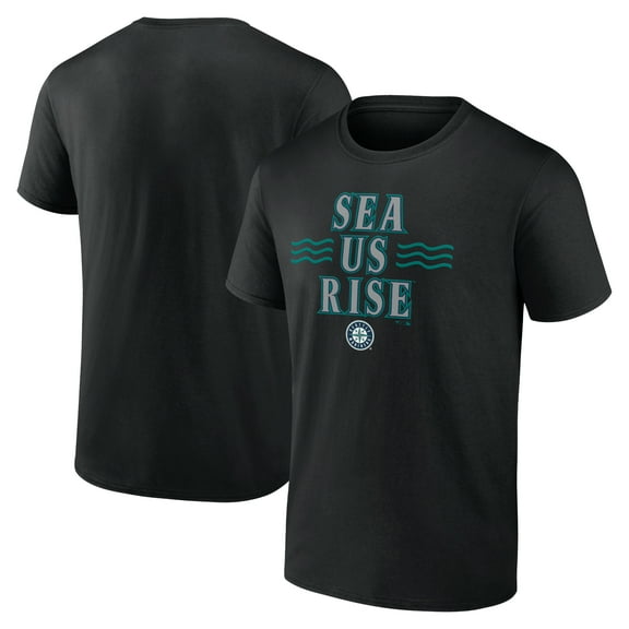 Men's  Black Seattle Mariners Sea Us Rise T-Shirt
