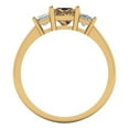 thumbnail image 4 of Clara Pucci 14K Yellow Gold 1.11ct Champagne Three-Stone Ring for Women, 4 of 8