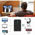 thumbnail image 5 of Wireless Audio Adapter with Bluetooth 5.0, 3-in-1 Transmitter and Receiver, 3.5mm Jack for Streaming Music (Black), 5 of 5