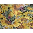 thumbnail image 3 of Ambesonne Sunflower Quilted Coverlet 2 Pcs, Vintage Floral Summer Art, Twin Size, Mustard Purple and Sea Green, 3 of 4