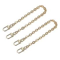 Uxcell 8"x0.28" Purse Chain Strap, 2Pack Purse Handle Shoulder Bags Replacement Strap, Gold