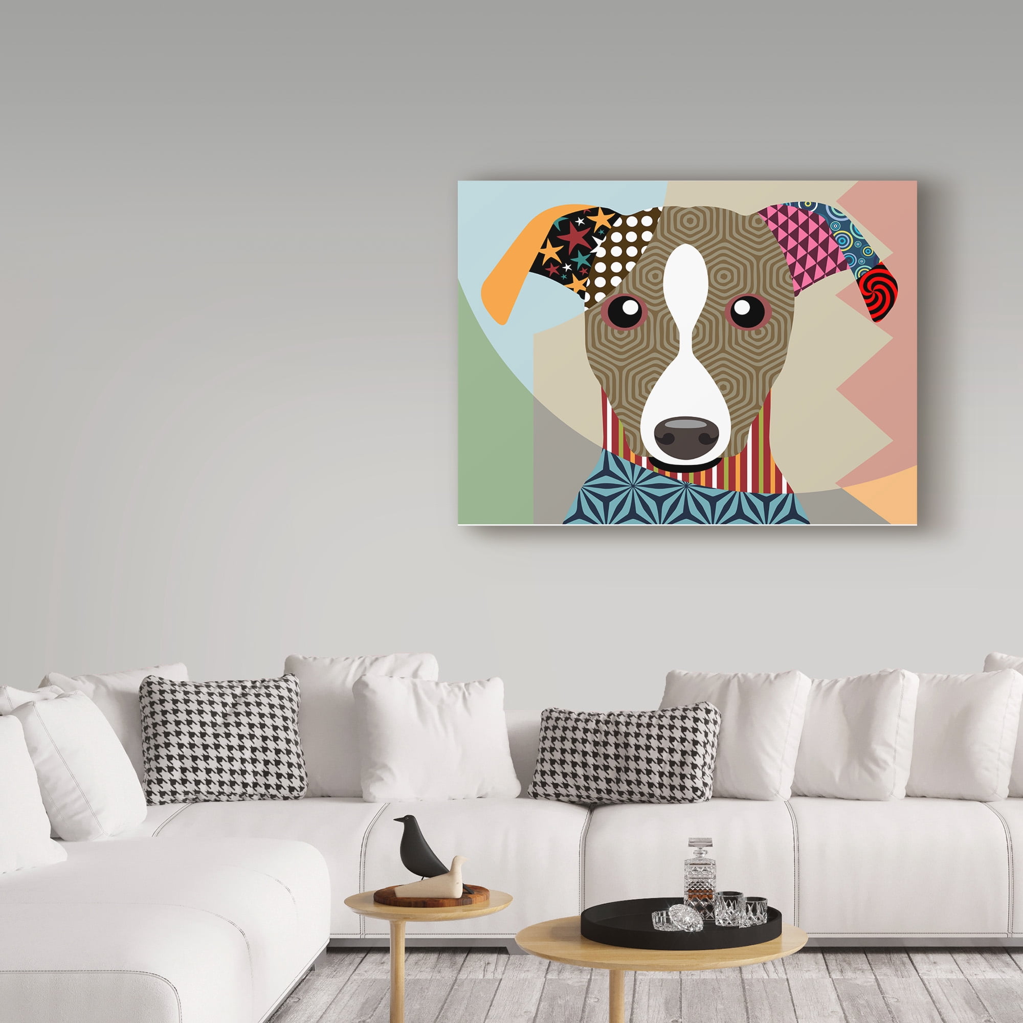 Trademark Fine Art 'Whippet' Canvas Art by Lanre Adefioye