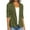Army Green, variant on BRGZLK Cotton Linen Blazers for Women Plus Size Fashion 3/4 Sleeve Open Front Turn Lightweight Casual Suit Jacket with Pockets Beige S