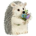 thumbnail image 4 of Northlight Hedgehog Floral Easter Figurine - 5" - Cream and Gray, 4 of 6