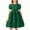 Green#2, variant on SERTG Girls Dress Solid Color Long Sleeve Round Neck Dress with Bow Belt Casual Fashion Soft Everyday Comfortable Skirt for Kids(Watermelon Red,5-6 Years)