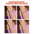 thumbnail image 4 of Just Being Cute Tennis Bracelet for Women White Gold Plated 3mm Cubic Zirconia Bracelets Christmas Birthday Jewelry Gifts with Card for Her, 6.5 inch, 4 of 10