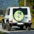 thumbnail image 2 of Yuyamidu Schnauzer Spare Tire Cover Green Hat Wheel Protectors for RV Camper Travel Trailer SUV Truck St. Patrick's Day Tough Tire Cover, Easy to Install, 2 of 5