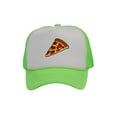 thumbnail image 1 of Adult Men's Pepperoni Pizza Slice Rope Foam Trucker Hat, White/Neon Green, 1 of 1