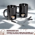thumbnail image 5 of Juego de fondue Evelots para chocolate, queso y dulces (paquete de 2). Mini tazas de cerámica para fondue con 4 tenedores y 8 velas, ideal para citas, cumpleaños y bodas., 5 of 5