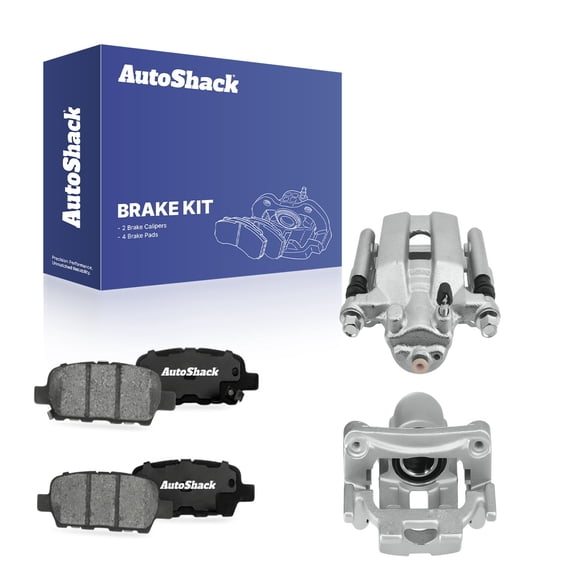 AutoShack Rear Brake Calipers   Ceramic Brake Pads Replacement for 2009-2022 Nissan Murano 2013-2020 Nissan Pathfinder 2014-2020 INFINITI QX60 2014-2018 INFINITI Q50 6-PC Kit
