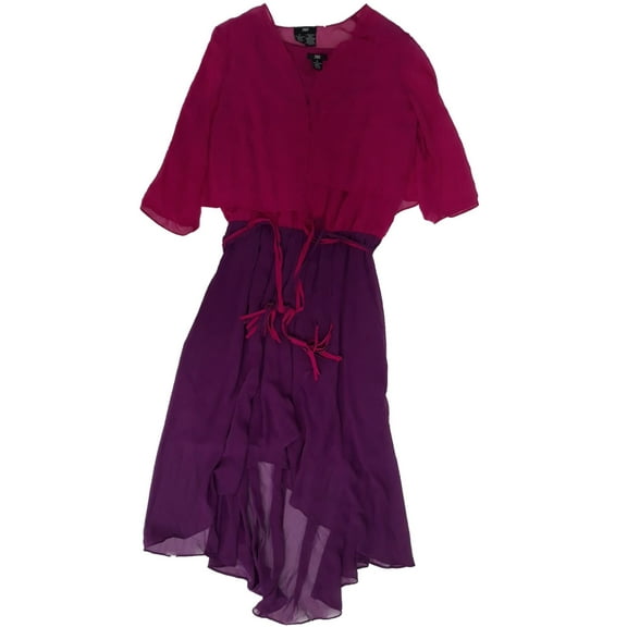Womens Purple Magenta Pink Opaque 2PC Cocktail Evening Party Dress Size 16