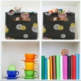 thumbnail image 6 of Coolnut Large Foldable Storage Bin Colourful Sparkle Dot Fabric Storage Baskets Collapsible Decorative Baskets Organizing Basket Bin with PU Handles for Shelves Home Closet-2Pack Decor Gifts, 6 of 7