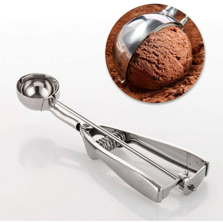 Hanmir 3Pcs Ice Cream Scoop Stainless Steel Cookie Scoop Set  Large/Medium/Small Cupcake Scoop for Baking Cookie Ice Cream Cupcake Muffin  Meatball 