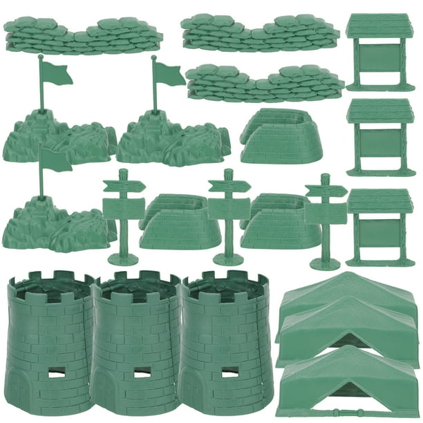 3 conjuntos de bloques de construcción de paquetes militares juguetes kits de modelo de juguete militar juguetes de arena militar