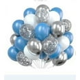 thumbnail image 1 of Nvzi Globos, 30 piezas de globos de confeti de 12 pulgadas y globos de látex rosa púrpura metálico con cinta, baby shower, decoraciones para fiestas de bodas, G, 1 of 4