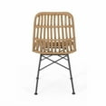 thumbnail image 4 of Enloe Outdoor Dining Chairs (Set of 2), All-Weather Patio Side Chairs with Comfortable Seat Cushions, Modern Stackable Garden Chairs for Poolside, Deck, Backyard, Light Brown, 4 of 8