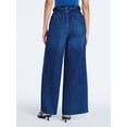 thumbnail image 3 of Scoop Women's Paperbag Waist Wide Leg Cotton Pants, Regular, Short and Long Inseams, Sizes XS-XXL, 3 of 5