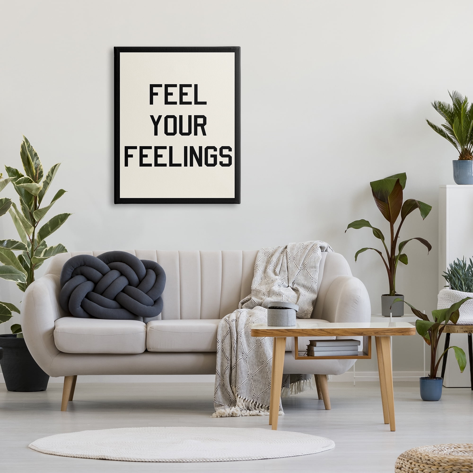 Stupell Industries Feel Your Feelings Phrase Inspirational Painting Gallery Wrapped Canvas Print Wall Art, 30 x 40