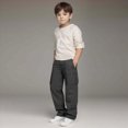 thumbnail image 2 of Gibobby Boys Pants Toddler Boys Straight-Leg Soft Pants 12 18Months 2T 3T 4T Lightweight Trousers With Side Pockets For Winter Fall Toddler Warm Sweatpants(12-13 Years,Dark Gray), 2 of 8