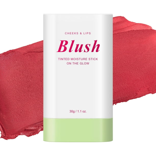Fiudx Rubor En Barra, Tinte Versátil para Labios y Mejillas, Rubor En Crema Fácil de Difuminar, Diseño Rotatorio Portátil, Maquillaje Multiusos, Glamour Diario, 3 Tonos Vibrantes Disponibles