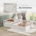 thumbnail image 3 of [Luckynote]Twin Size Floor Bed - Montessori Solid Wood Platform with 21.5" Security Barrier & Lockable Door, Natural Pine, No Box Spring Needed, 3 of 16