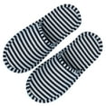 thumbnail image 2 of SPRING PARK Man Women Hotel Travel Stripe Print Non Slip Closed Toe Disposable Slipper Portable, 2 of 8