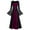 Hot Pink, variant on Joau Halloween Costume, Womens Gothic Court Medieval Renissance Ball Gowns Cosplay Party Vintage Maxi Dress, Long Flare Sleeve Lace Up Retro Gowns