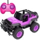 thumbnail image 1 of Coche teledirigido para niñas, escala 1:20, camión teledirigido todoterreno morado, juguete vehículo Big Foot con baterías recargables y luz LED (camión RC morado), 1 of 5