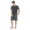 thumbnail image 3 of GLOBAL Men's Short Pajama Sets Soft Top & Lightweight Shorts Sleepwear Elastic Waistband PJs S-XXL, 3 of 5