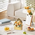 thumbnail image 3 of 1Pcs Flower Envelope Box,Folding Storage Box,Waterproof Envelop Paper Boxes,Hand Folding Bouquet Flower Box for Wedding Engagement Valentines Day Birthday Graduation Party Decor(Gold), 3 of 5