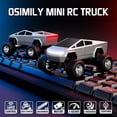 thumbnail image 2 of Aijohnny Mini Rc Truck, 1:64 Scale Alloy Shell Truck Remote Control Car with Lights, 2.4Ghz & APP Remote Control, Speed & Steering Adjustable, Birthday Gifts for Kids 3-12 Year Old, 2 of 8
