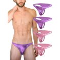 thumbnail image 2 of Men's Underwear Satin Silky Sexy Thong Small to Plus Sizes Multi-Pack, 2 of 5