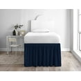 thumbnail image 4 of Dorm Bed Skirt - Extra Long College Dorm Bed Skirt 25" Drop - 100% Microfiber Ruffled Dorm Sized (39" x 80") College Bed Skirts, Elastic Bed Skirt for Easy Fitting - Navy Blue Solid, Twin-XL Size., 4 of 5