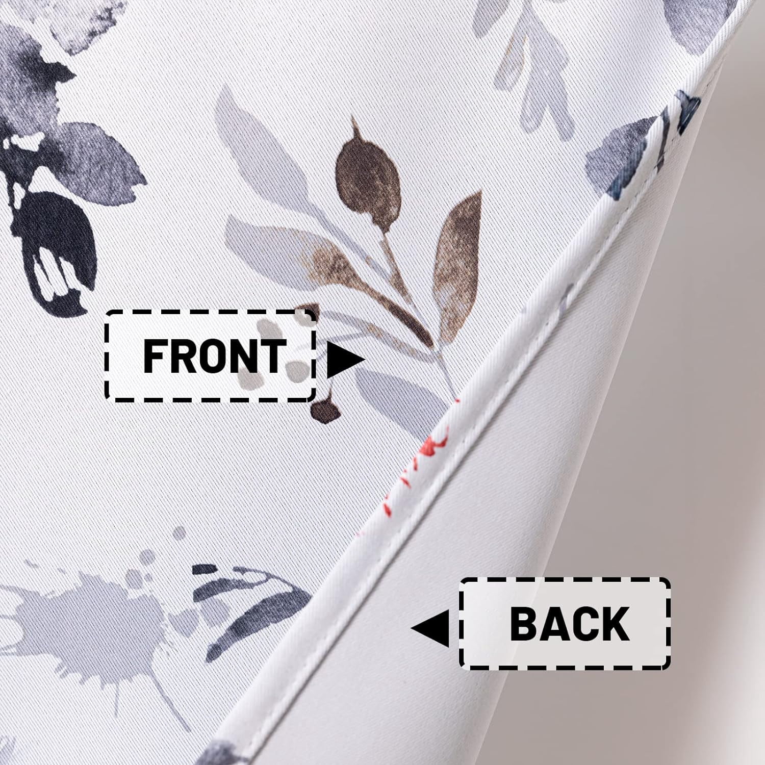 2 Pack Blackout Window Valance, 18 Inches Long Kitchen Window Curtains Over Sink Rod Pocket Pattern Valance for Bathroom Bedroom Living Room, Red & Grey