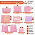 thumbnail image 2 of Organizadores de viaje para maletas bolsas organizadoras paquete 10 piezas esenciales para viaje útil para set de maletas 28” 24” y 20” Travel organizer Armored Travel, 2 of 8