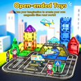 thumbnail image 4 of Set IGIVI de Magnetic Tiles City Road con coche magnético para niños a partir de 3 años, 4 of 4