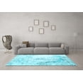 thumbnail image 3 of Ahgly Company Indoor Rectangle Abstract Light Blue Contemporary Area Rugs, 6' x 9', 3 of 4