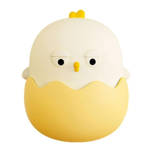 Lámpara de noche de pollito de cáscara de huevo, luz de grifo, lámpara portátil regulable para guardería de bebé, lámpara de silicona para dormitorio,