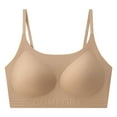 thumbnail image 3 of Women's Thin Seamless Vest Soft Support Large Chest Small Half Fixed Cup Breathable Bra Sports Bra for Big Busted Women Bras for Women Padded Sports Bra Padded Work Out Bra Woman Bra Push up Bra Women, 3 of 3