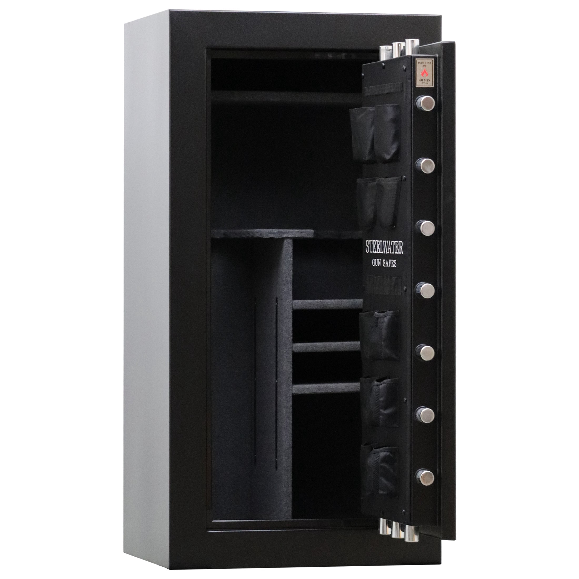 Steelwater Gun Safes 22 Long Heavy Duty Gun Safe with Chrome Digital Keypad, 24" x 30" x 59", Steel