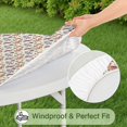 thumbnail image 5 of Beige Cartoon Horse Rainbow Pattern Round Fitted Tablecloth with Elastic Edge,Dining Table Cover Waterproof,Outdoor Round Tablecloth for Camping,Dining,Indoor and Outdoor, 5 of 7