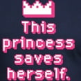 thumbnail image 3 of CafePress - This Princess Saves He Men's Fitted T Shirt (Dark) - Men's Fitted T-Shirt, 3 of 4