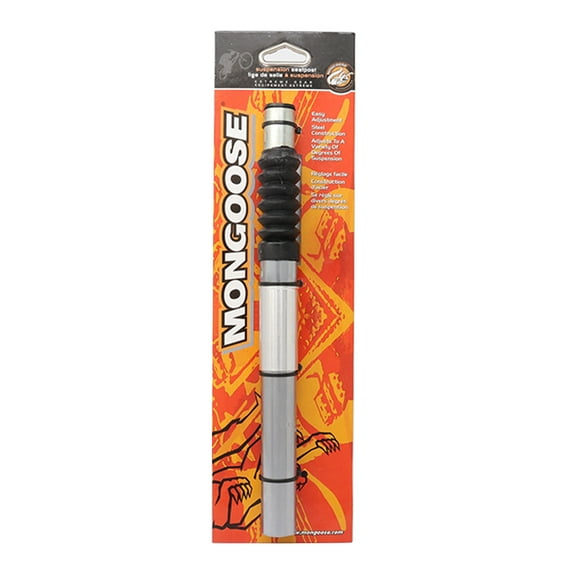 Mongoose Bicycle Suspension Seat Post 25.4/27.2mm Silver