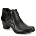 thumbnail image 2 of Medicus  Womens Maxi Leather Heeled Ankle Boot Shoes, Black 6, 2 of 4
