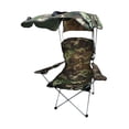 thumbnail image 2 of Silla plegable con dosel de sombra, silla lunar para exteriores, silla plegable portátil estable para patio, Picnics, senderismo, jardín, barbacoa Camuflaje, 2 of 8