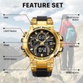 thumbnail image 4 of SKMEI Men's Watches Fashion Military Waterproof Big Face Digital Sport Watch with Dual Time Alarm LED Stopwatch, 4 of 9